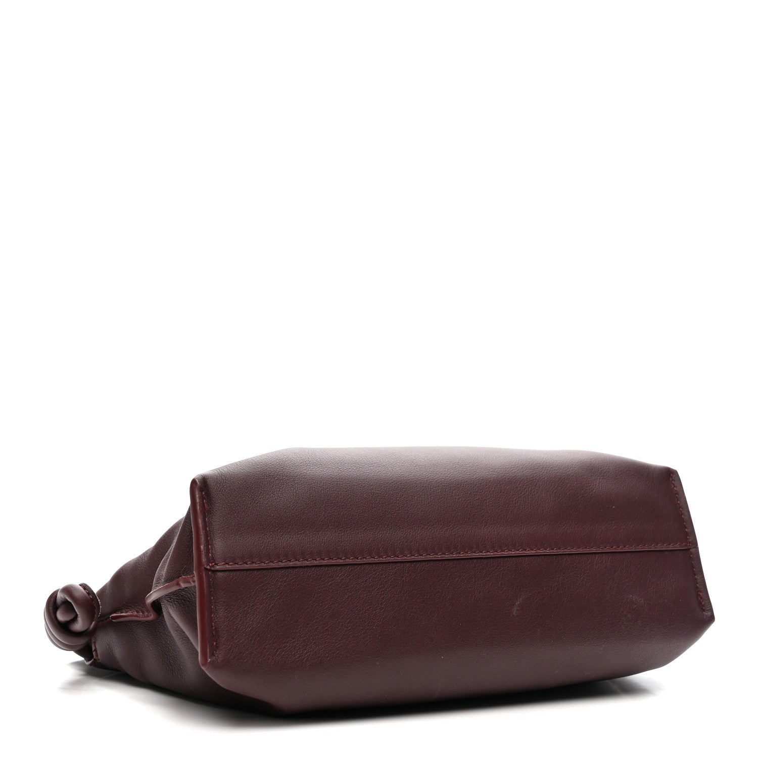 Calfskin Mini Flamenco Knot Clutch Dark Burgundy