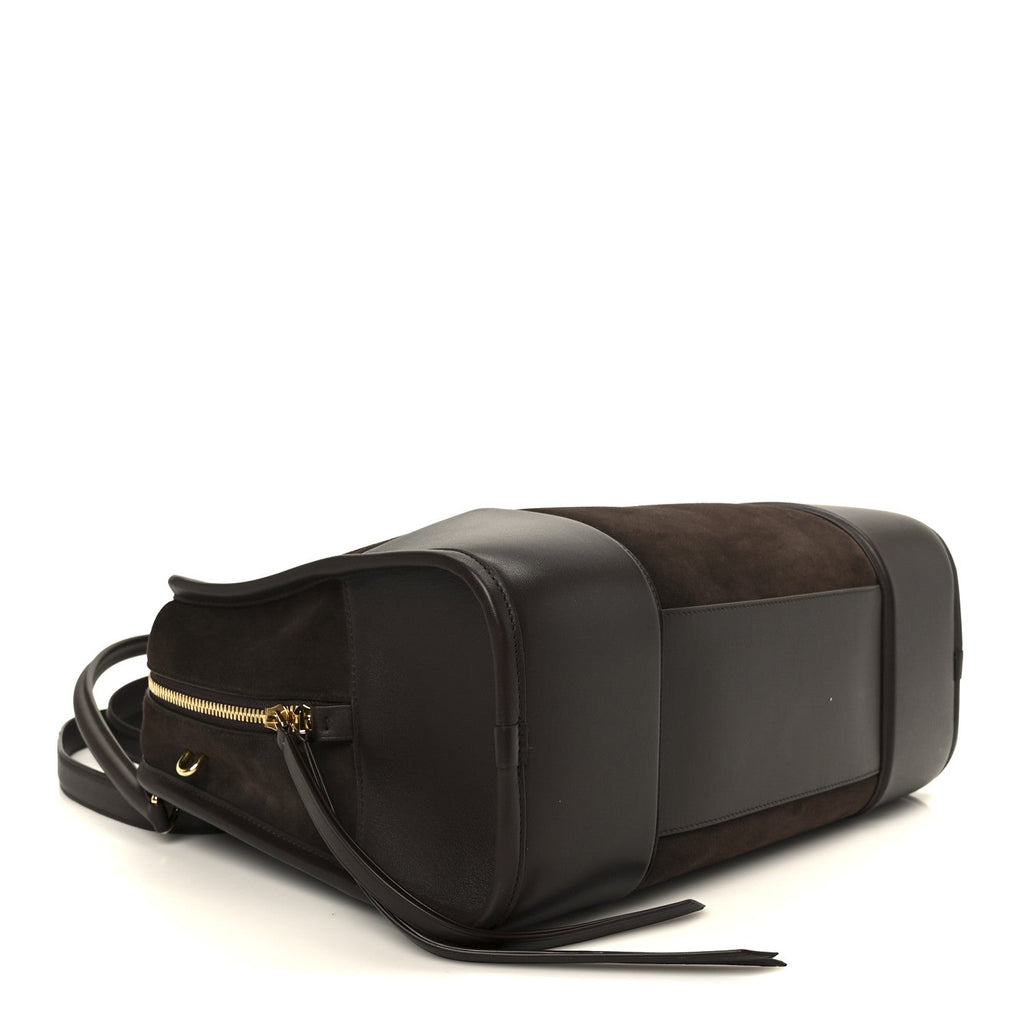 Suede Calfskin Large Amazona 180 Dark Chestnut
