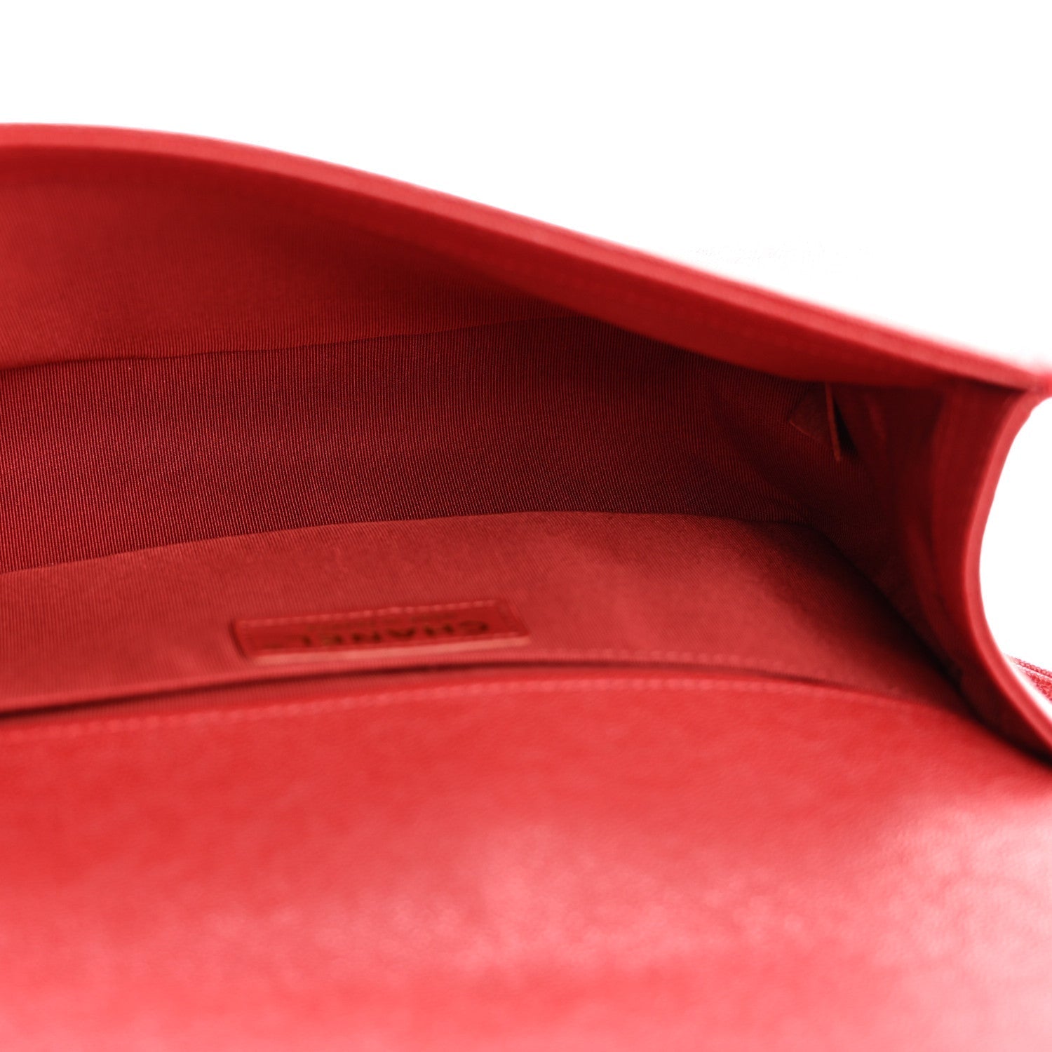 Lambskin Quilted Medium Boy Flap Red