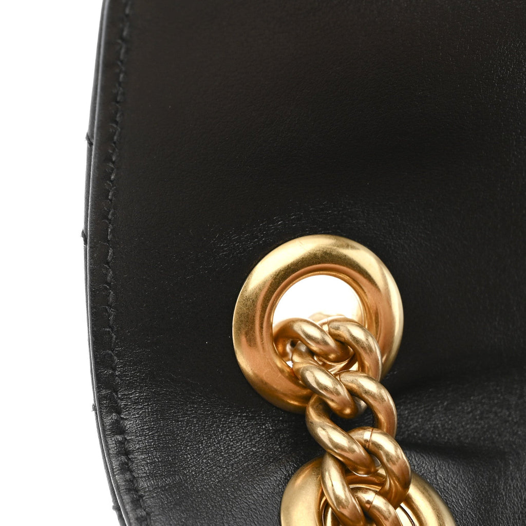 Calfskin Matelasse Mini GG Marmont Shoulder Bag Black