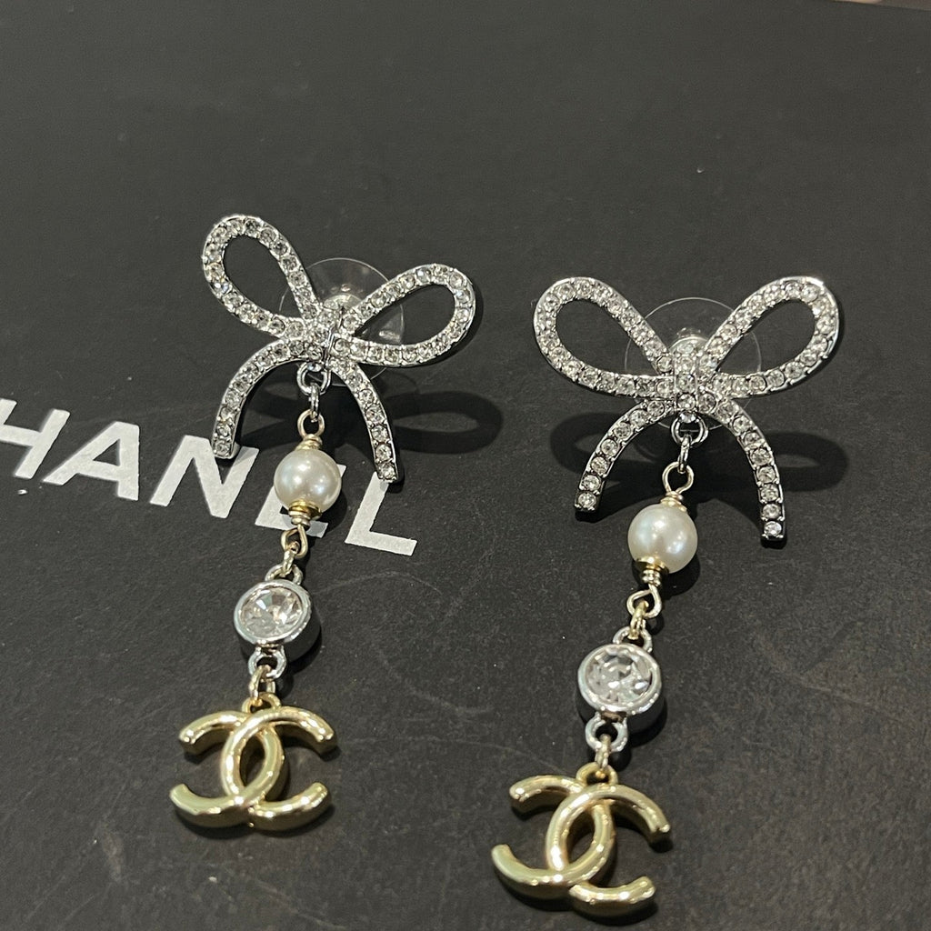 Chanel Double Knot Necklace Bracelet Earrings