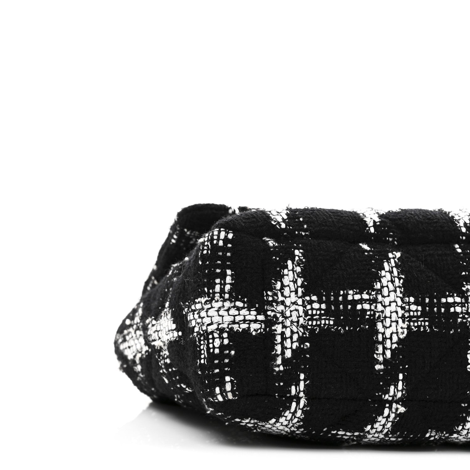 Tweed Quilted Large Chanel 19 Flap Black White