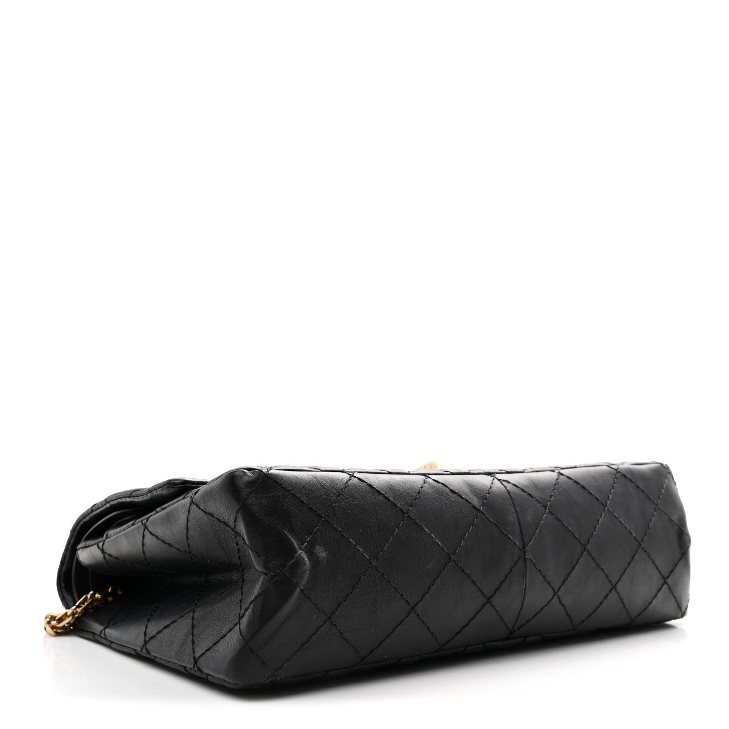 Aged Calfskin Quilted 2.55 Reissue 226 Flap Black