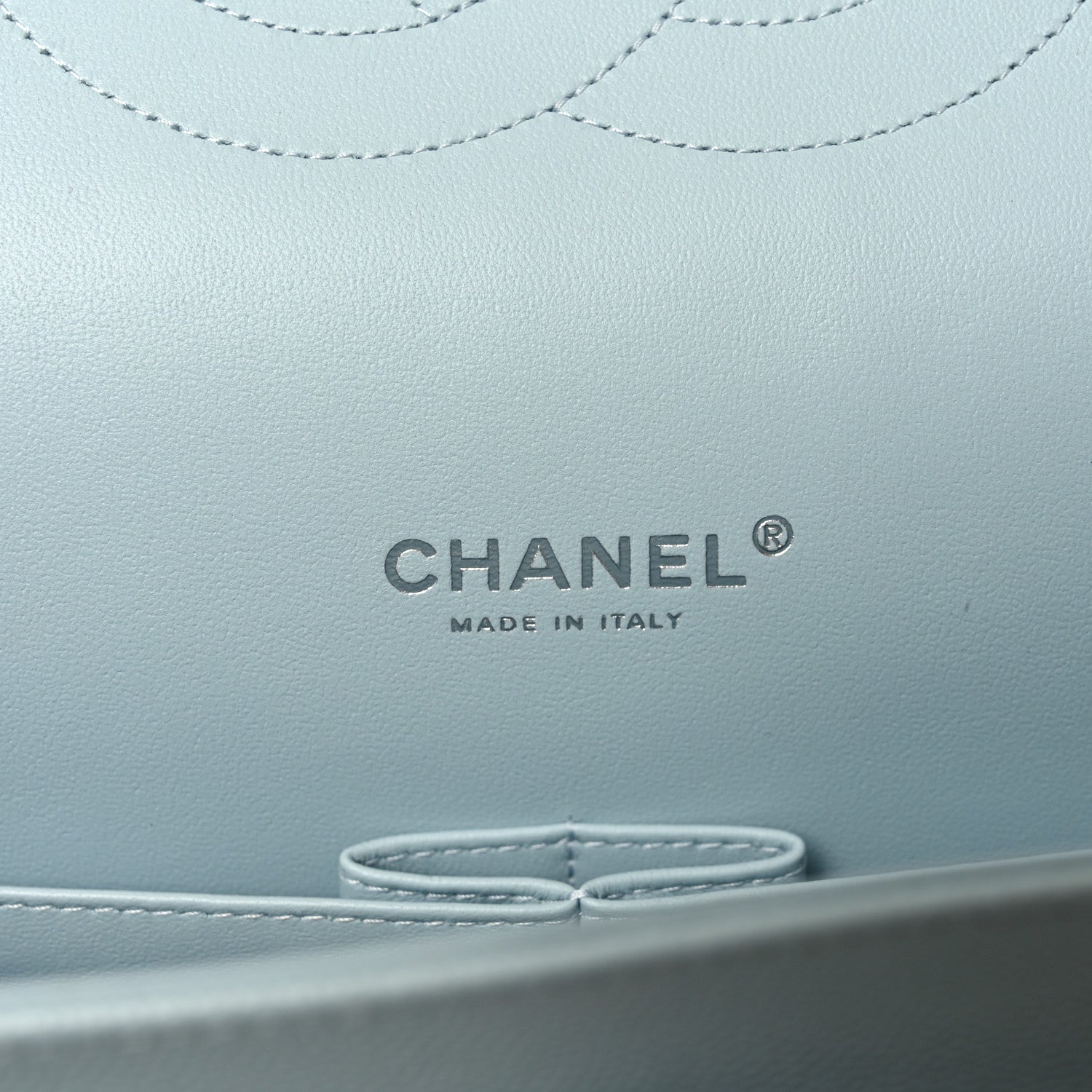 Caviar Quilted Maxi Double Flap Light Blue