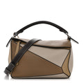Calfskin Small Puzzle Bag Mocca Multicolor