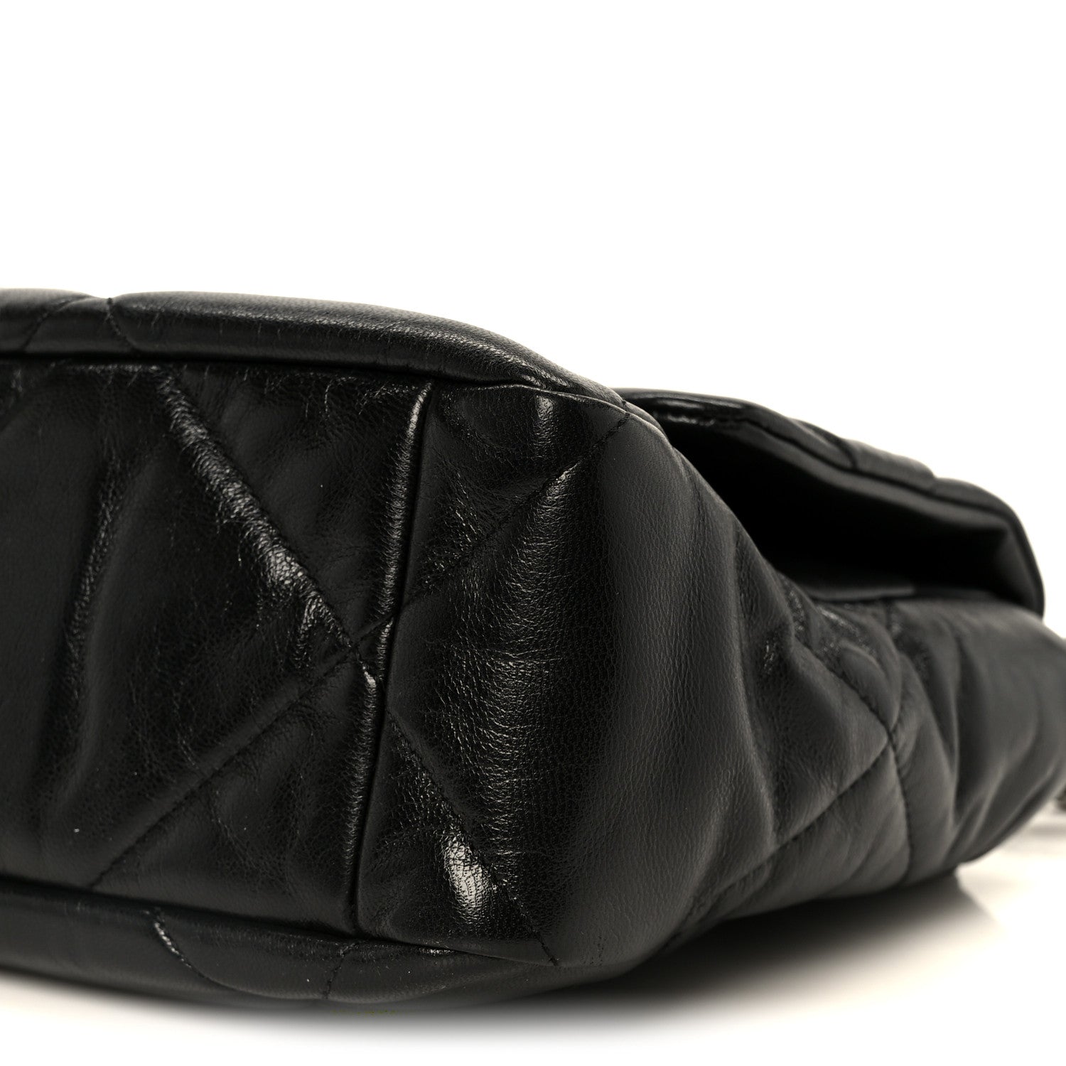 Goatskin Quilted Large Chanel 19 Flap Black