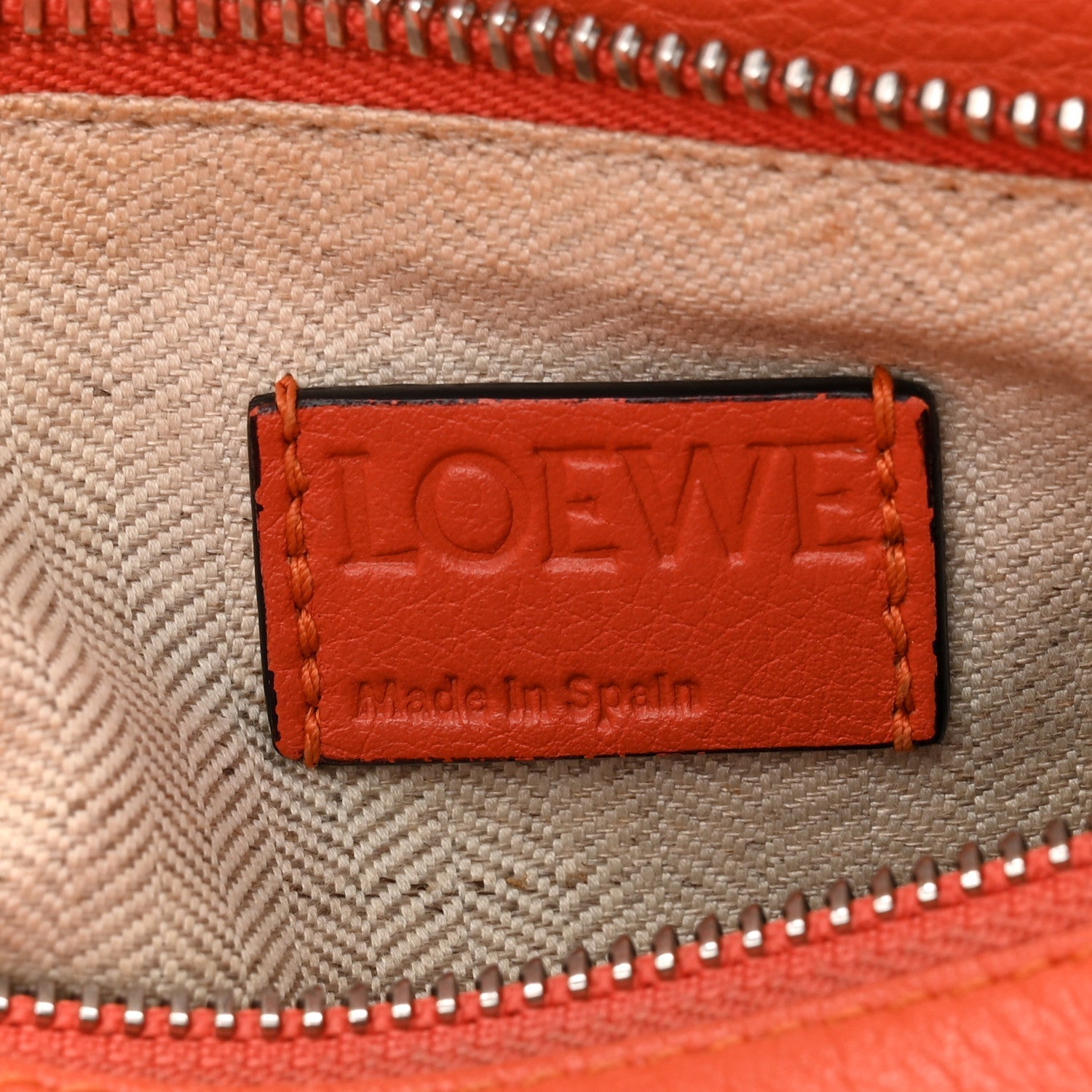 Grained Calfskin Small Puzzle Bag Orange