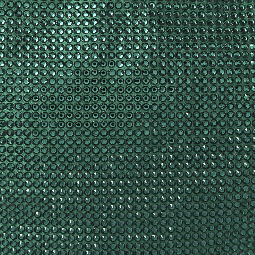 Crystal Embellished Satin Mini Hotfix Jodie Emerald