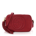 Pebbled Calfskin Small Soho Disco Bag Tabasco Red