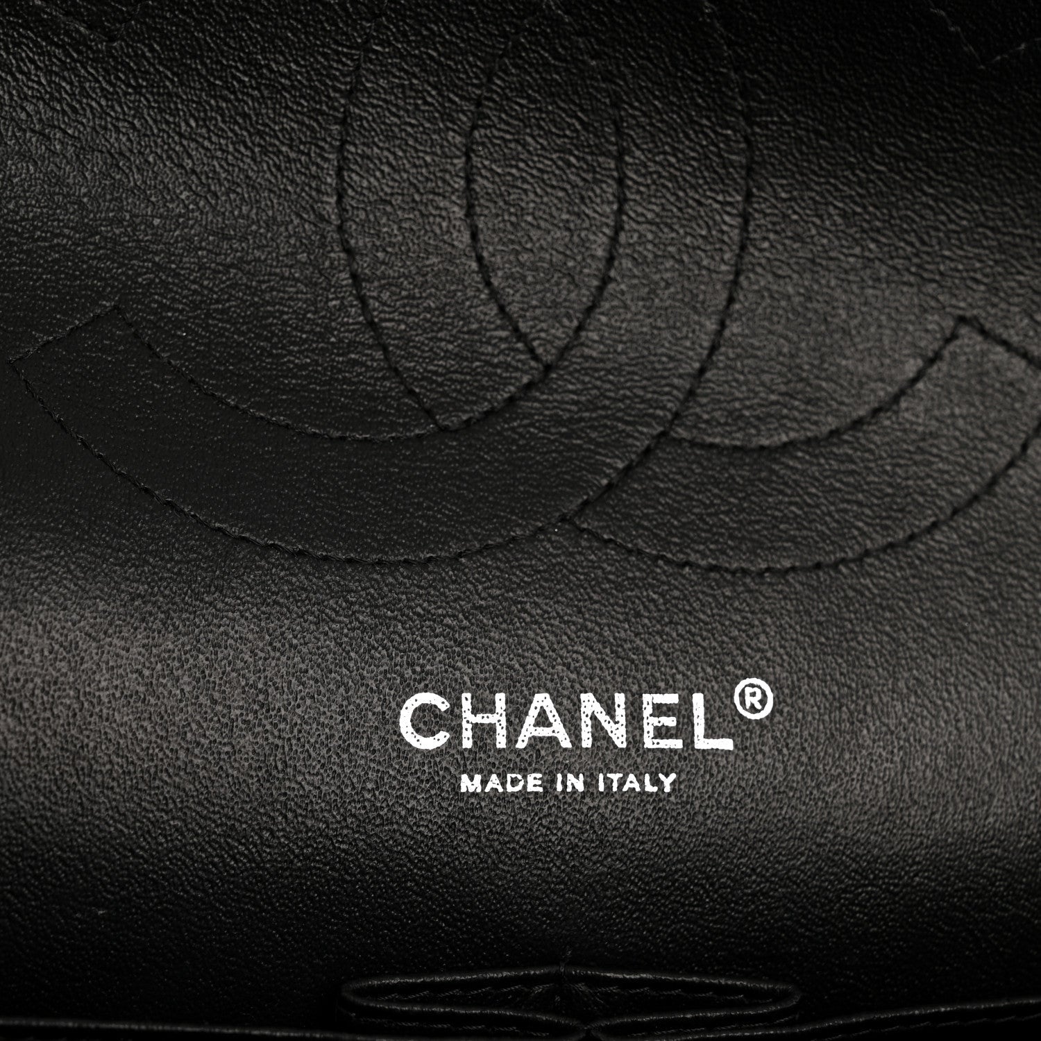 Patent Quilted Jumbo Double Flap Black