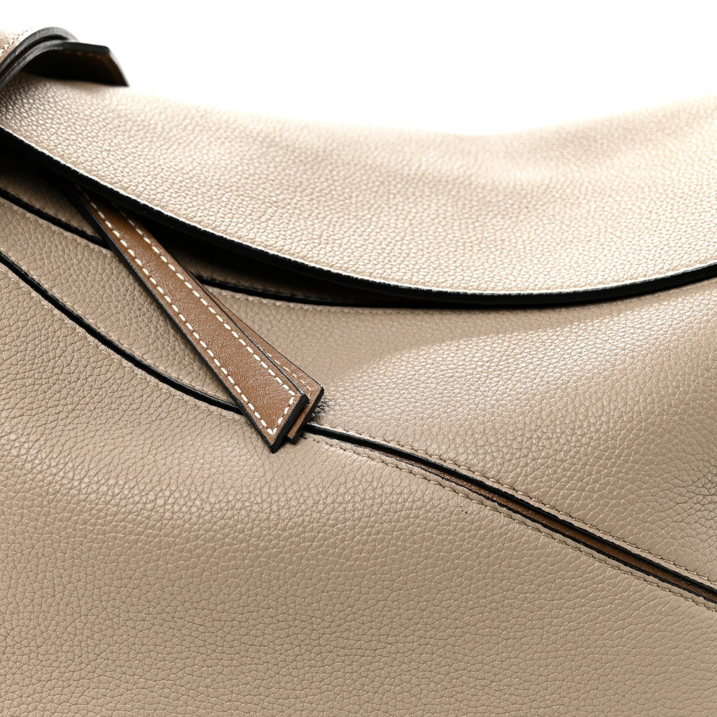 Grained Calfskin Medium Puzzle Bag Sand Mink