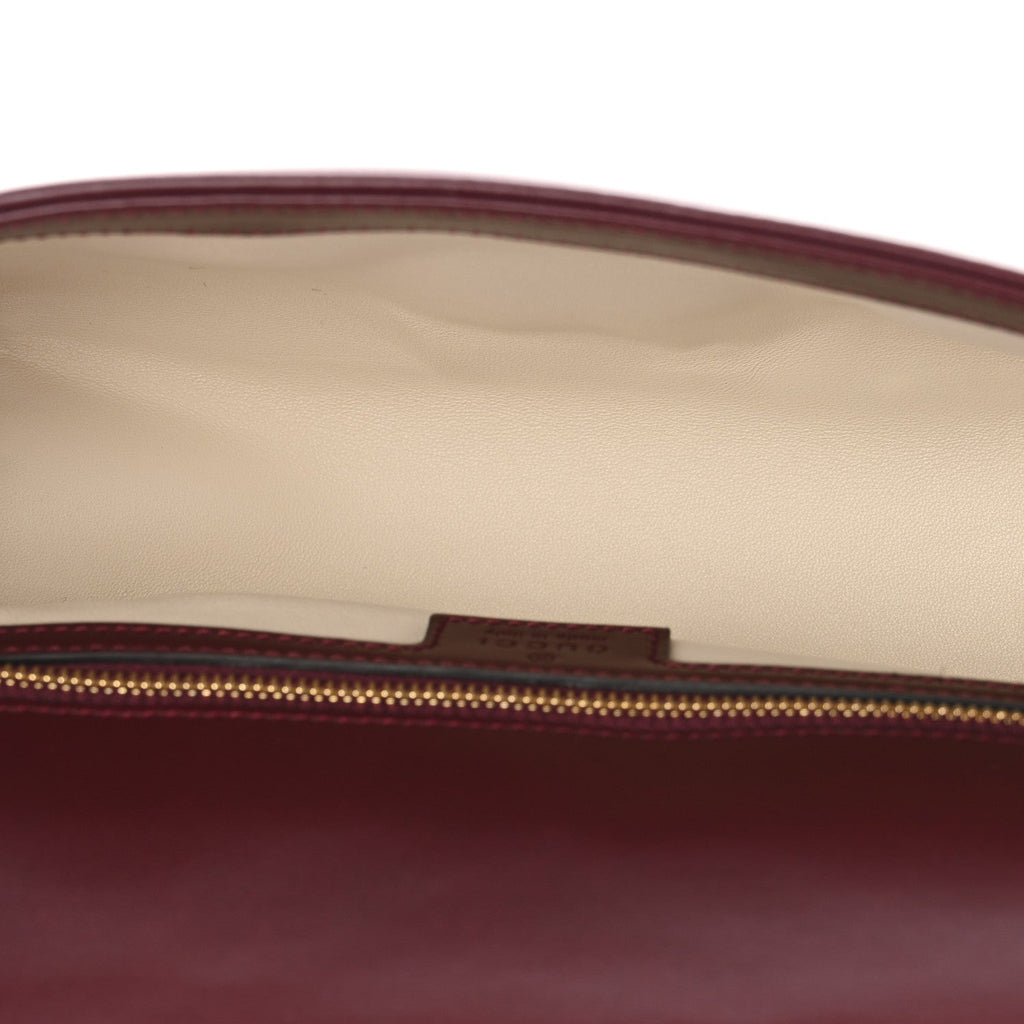 Calfskin Matelasse Small GG Marmont Shoulder Bag Ancora Red