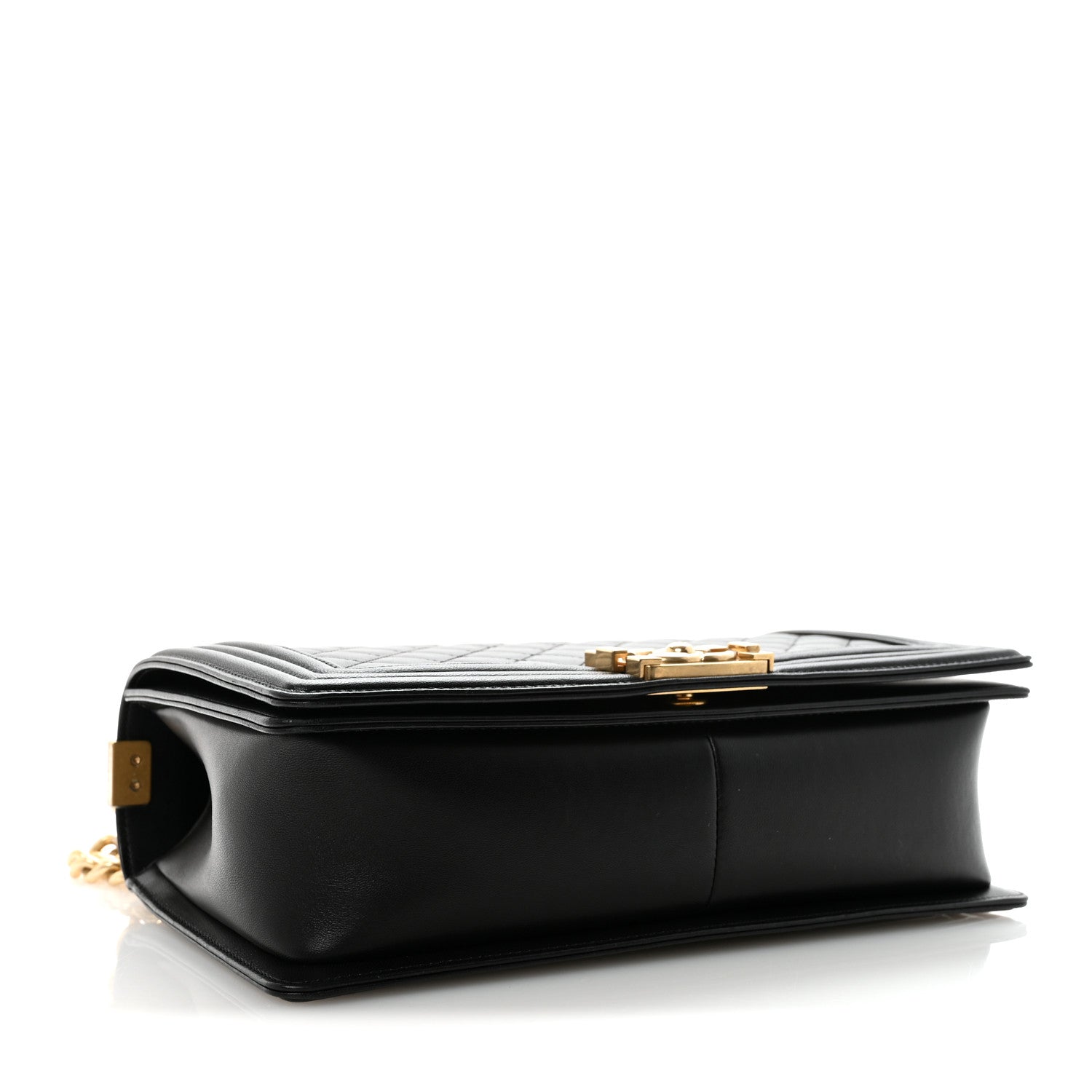 Lambskin Quilted New Medium Boy Flap Black