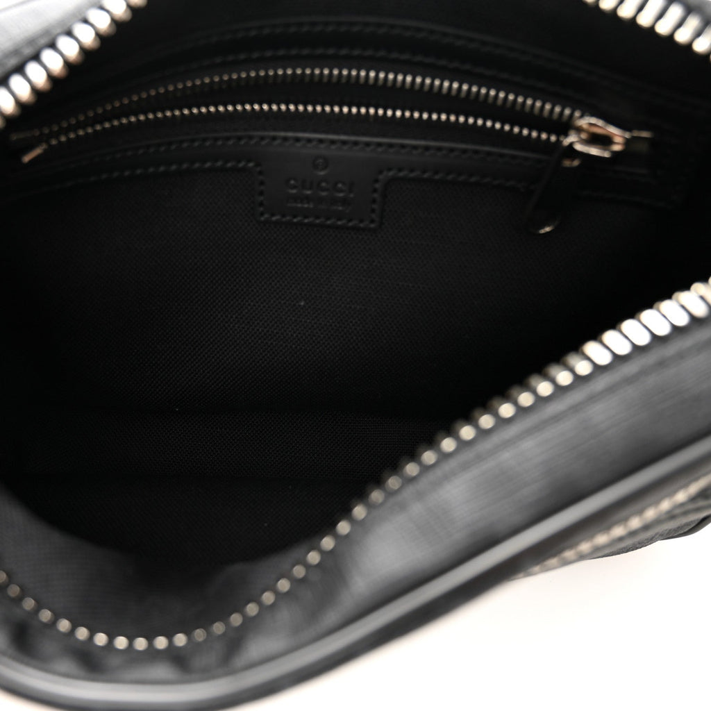Soft GG Supreme Monogram Web Belt Bag Black Grey