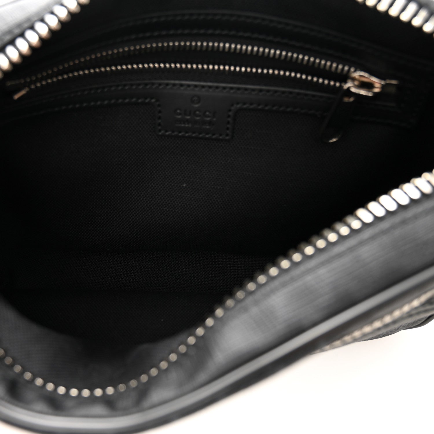 Soft GG Supreme Monogram Web Belt Bag Black Grey