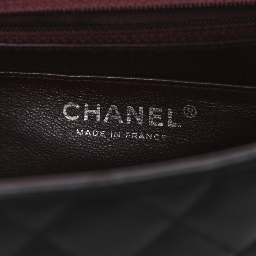 Lambskin Quilted Mini Square Flap Black