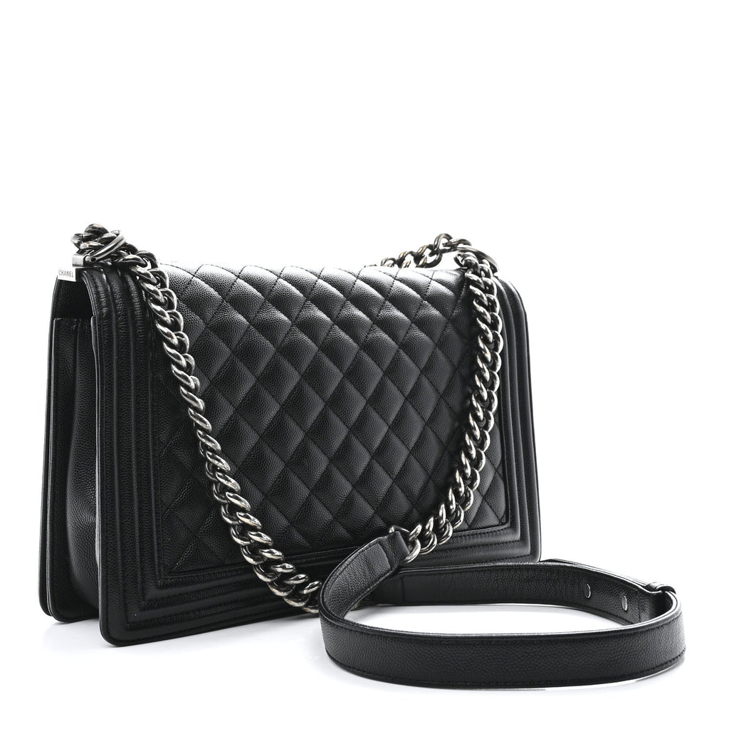 Caviar Quilted New Medium Boy Flap Black