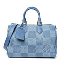 Damier Denim 3D Speedy Bandouliere 30 Denim Blue