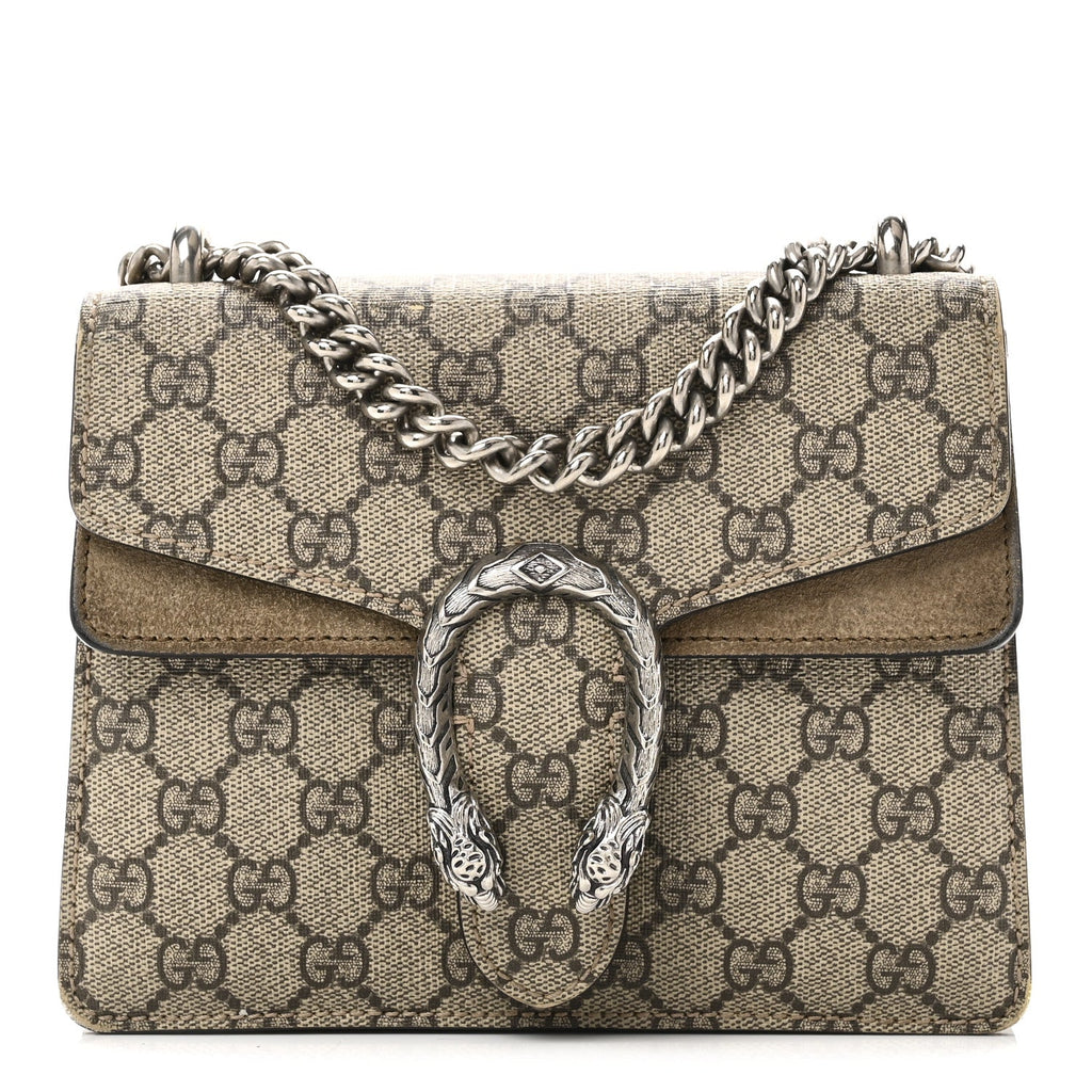 GG Supreme Monogram Mini Dionysus Shoulder Bag Taupe