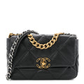 Lambskin Quilted Medium Chanel 19 Flap Black