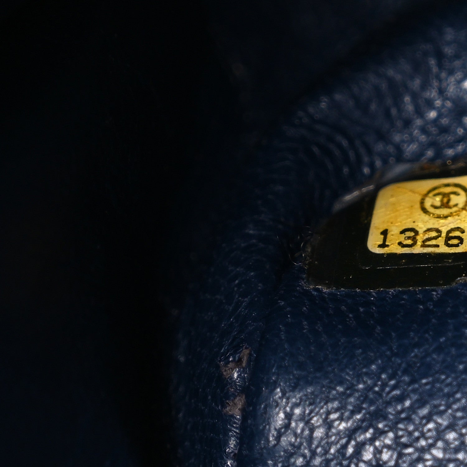 Lambskin Quilted Medium Double Flap Navy