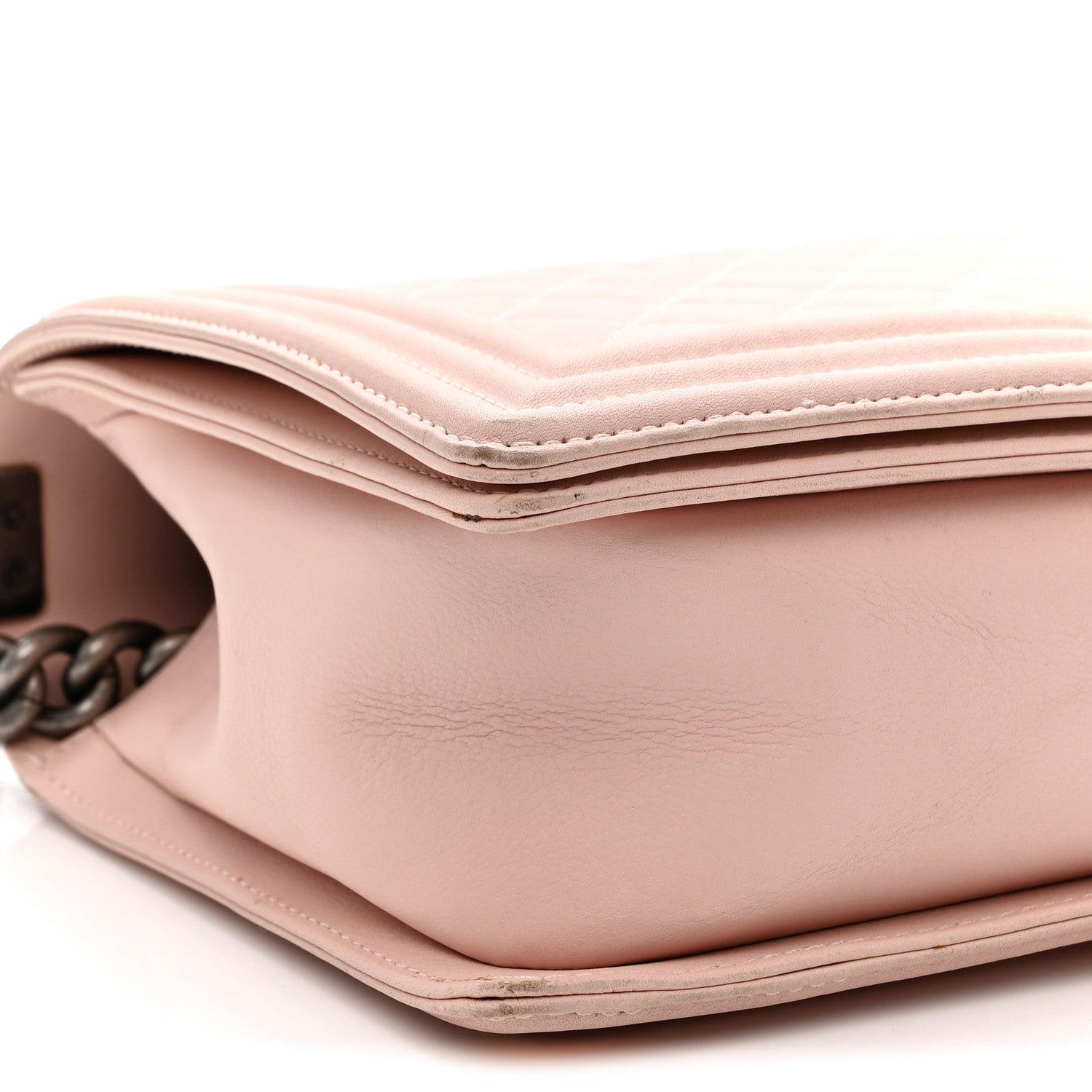 Lambskin Quilted New Medium Boy Flap Light Pink
