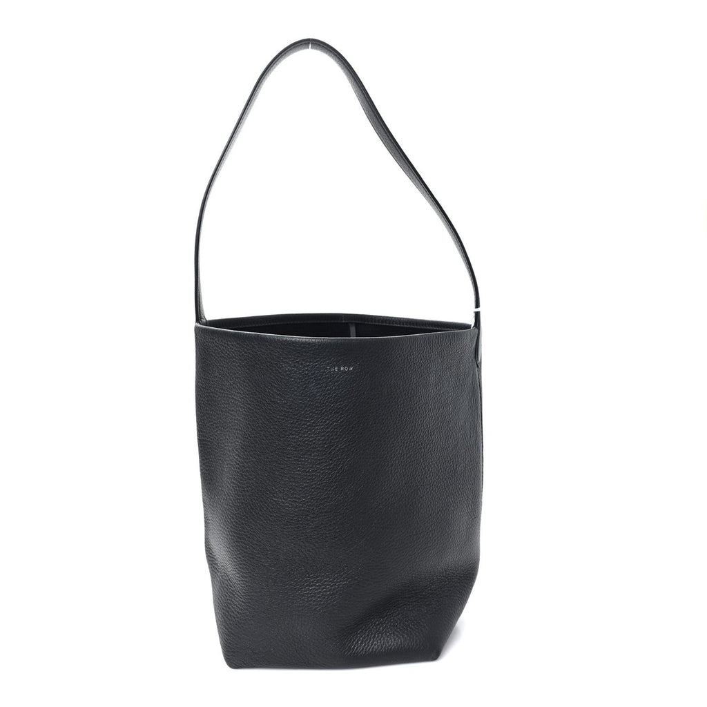 Grained Calfskin Medium N/S Park Tote Black