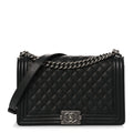 Caviar Quilted New Medium Boy Flap Black