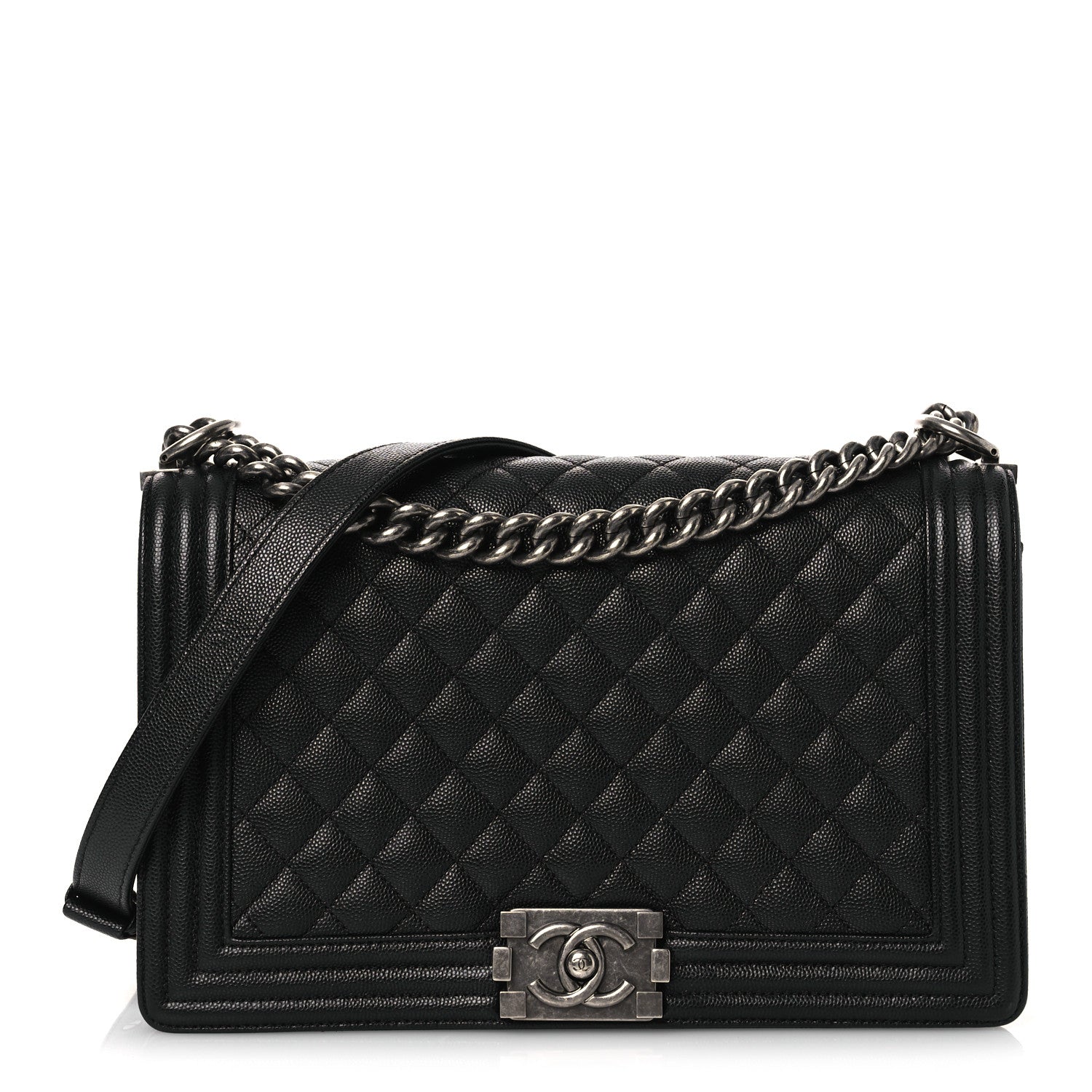 Caviar Quilted New Medium Boy Flap Black