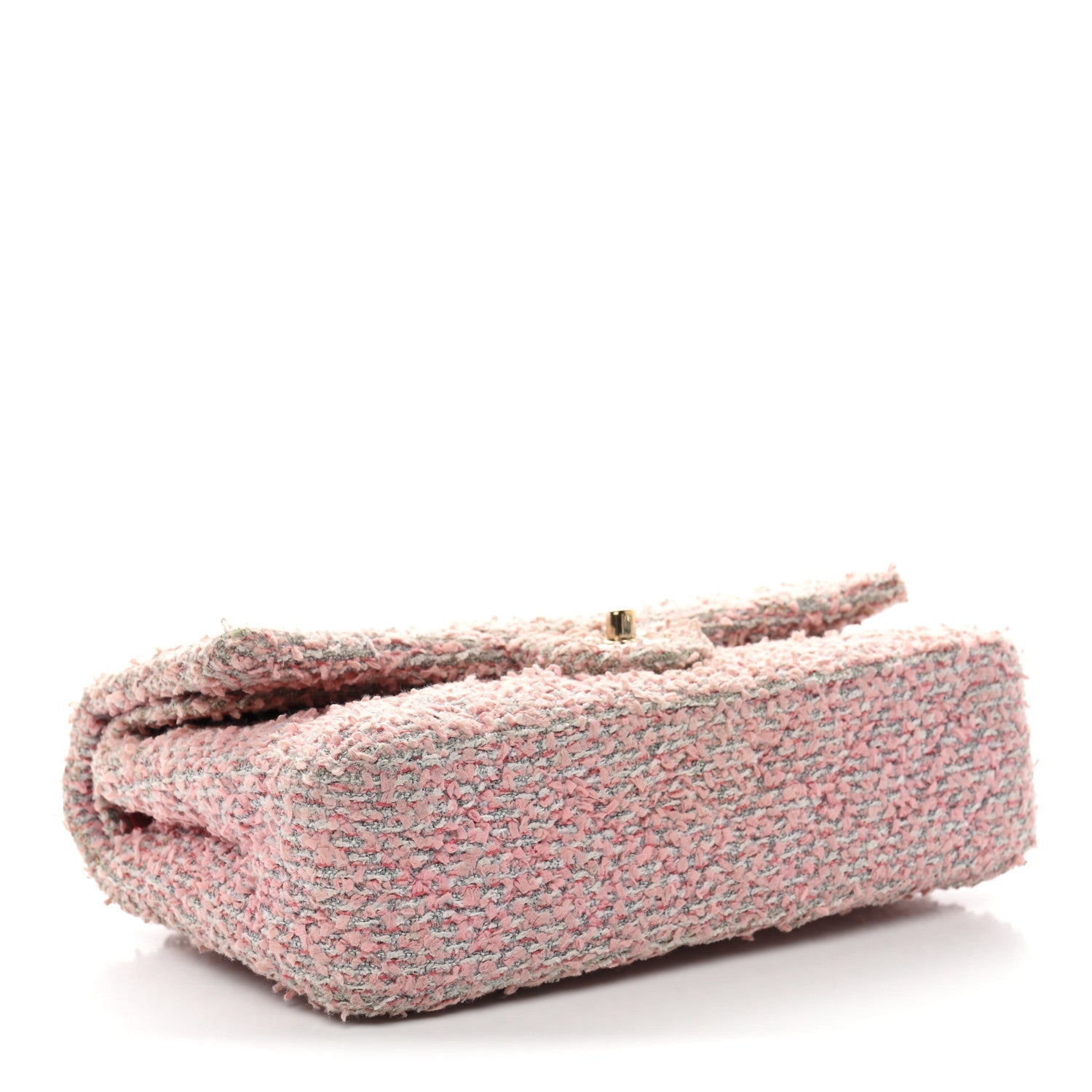 Tweed Medium Double Flap Pink