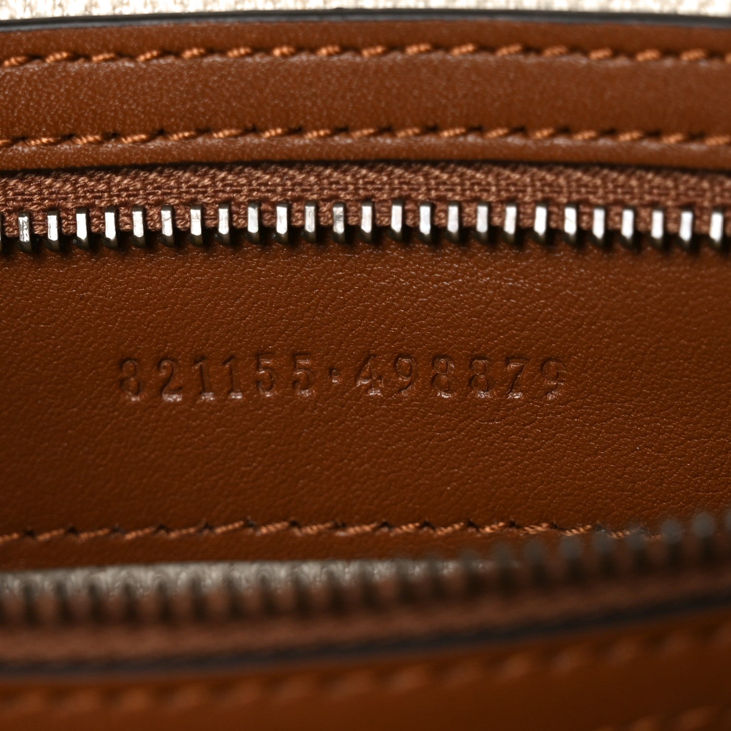 GG Supreme Monogram Textured Calfskin Emblem Small Crossbody Beige Ebony Old Sundial