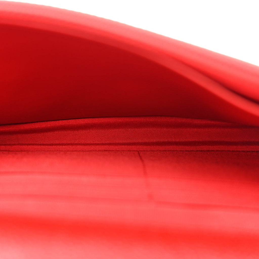 Caviar Quilted Wallet on Chain WOC Red