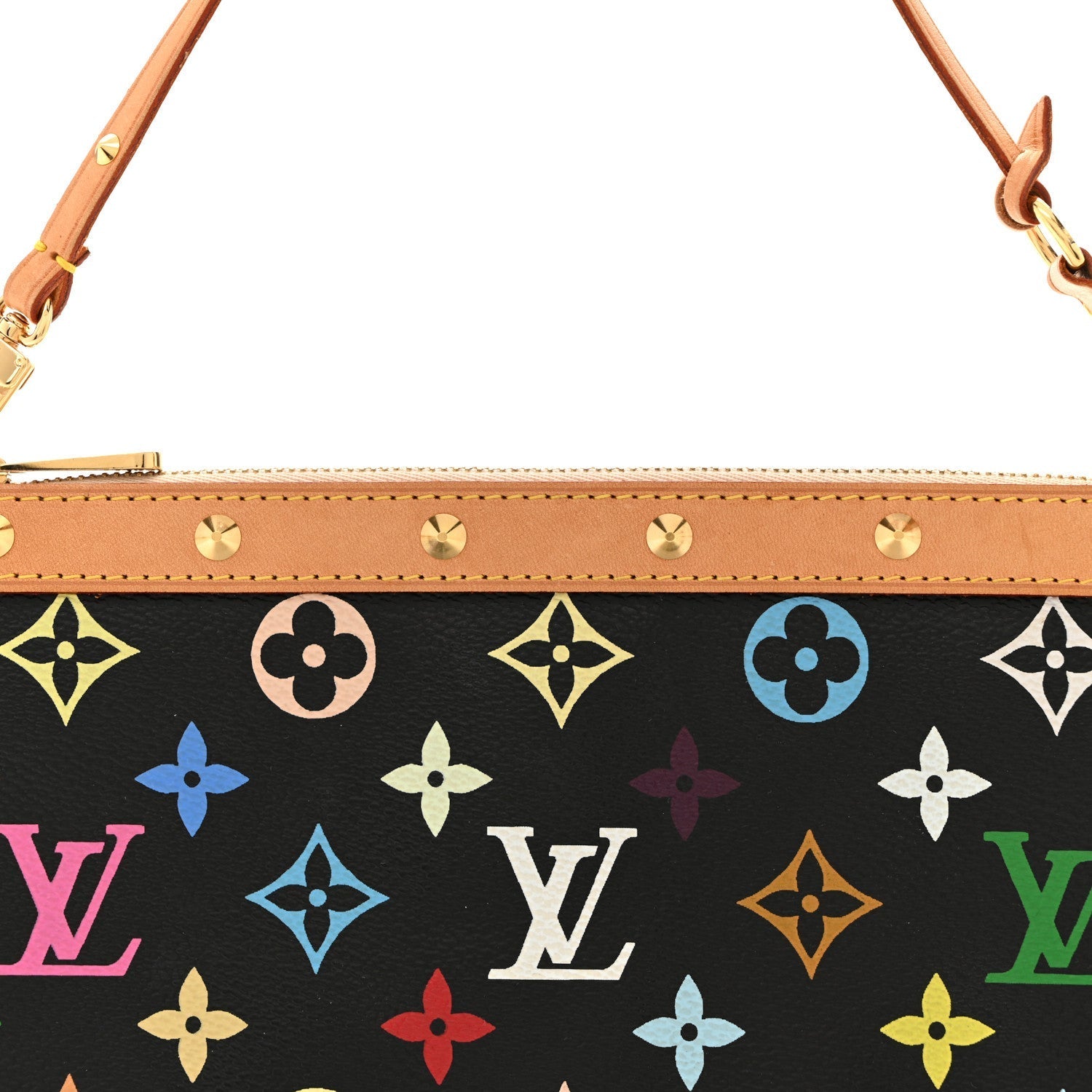 Monogram Multicolor Pochette Accessories Black