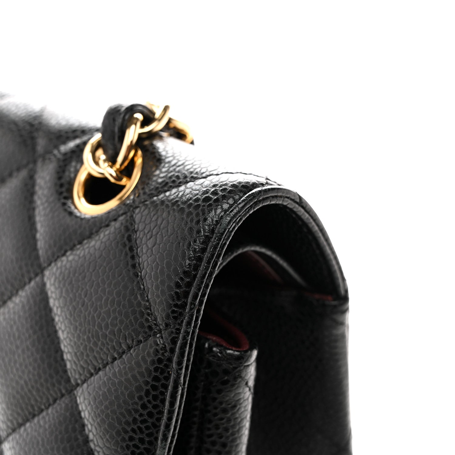 Caviar Quilted Maxi Double Flap Black