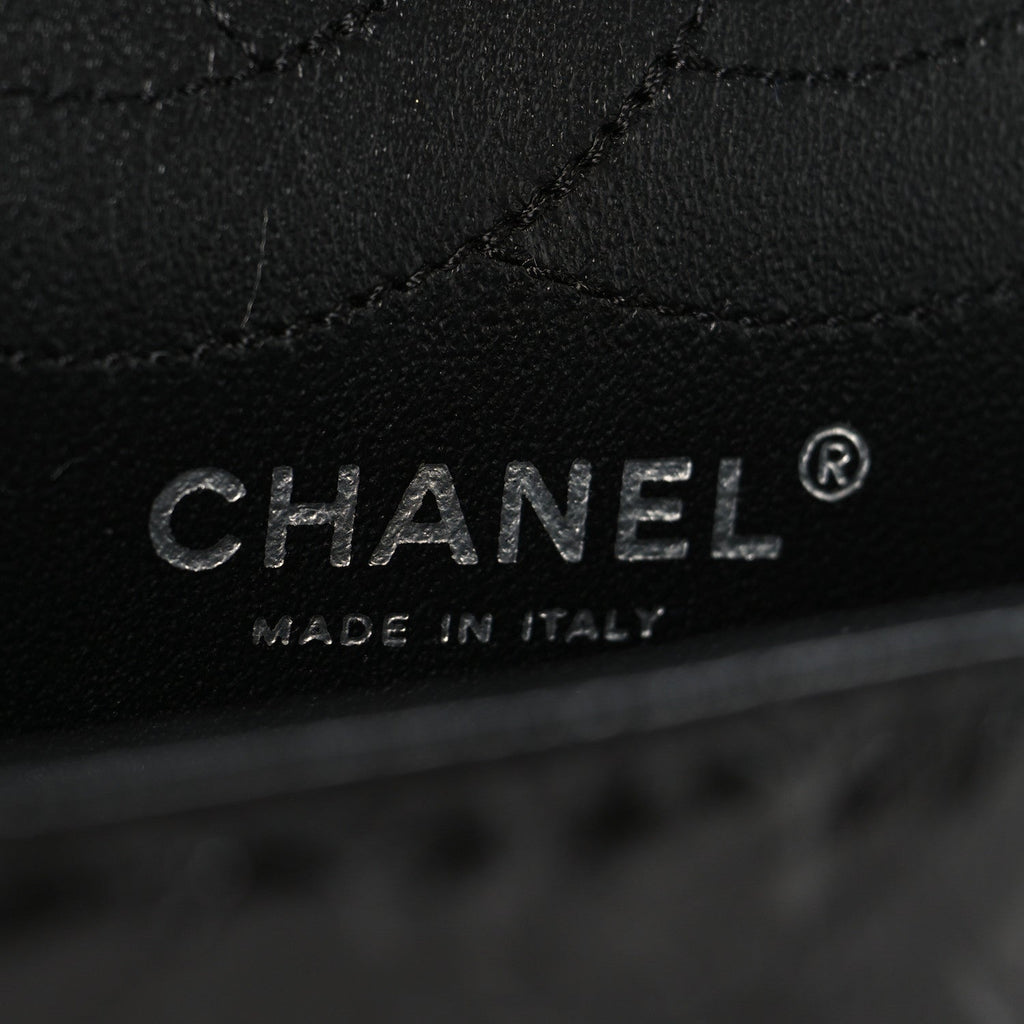Glazed Calfskin Quilted 2.55 Reissue 226 Flap So Black