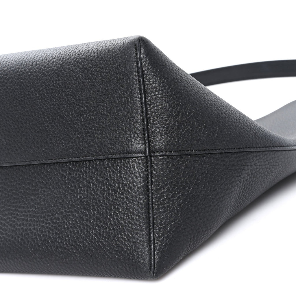 Grained Calfskin Medium N/S Park Tote Black
