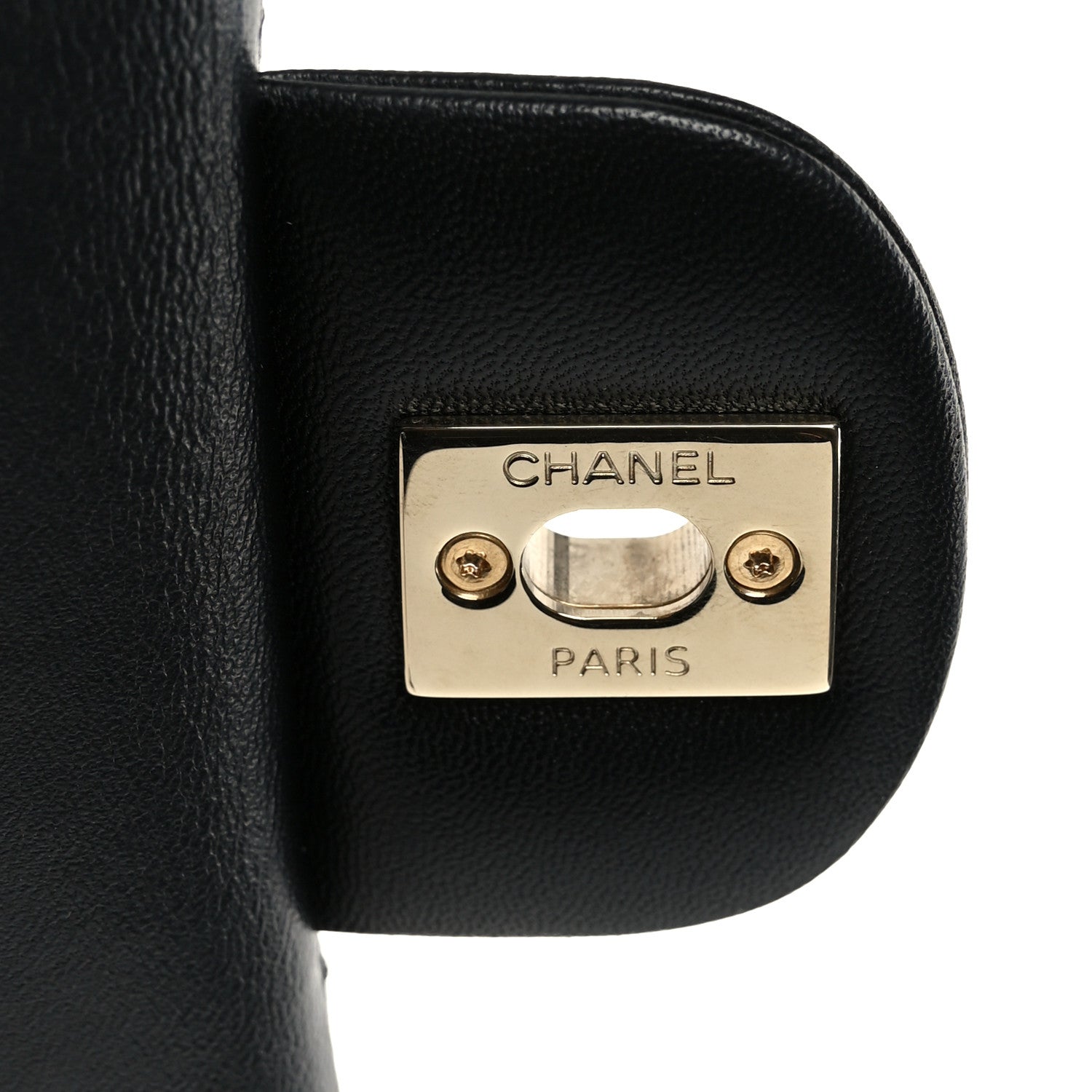 Lambskin Quilted Mini Rectangular Flap Black