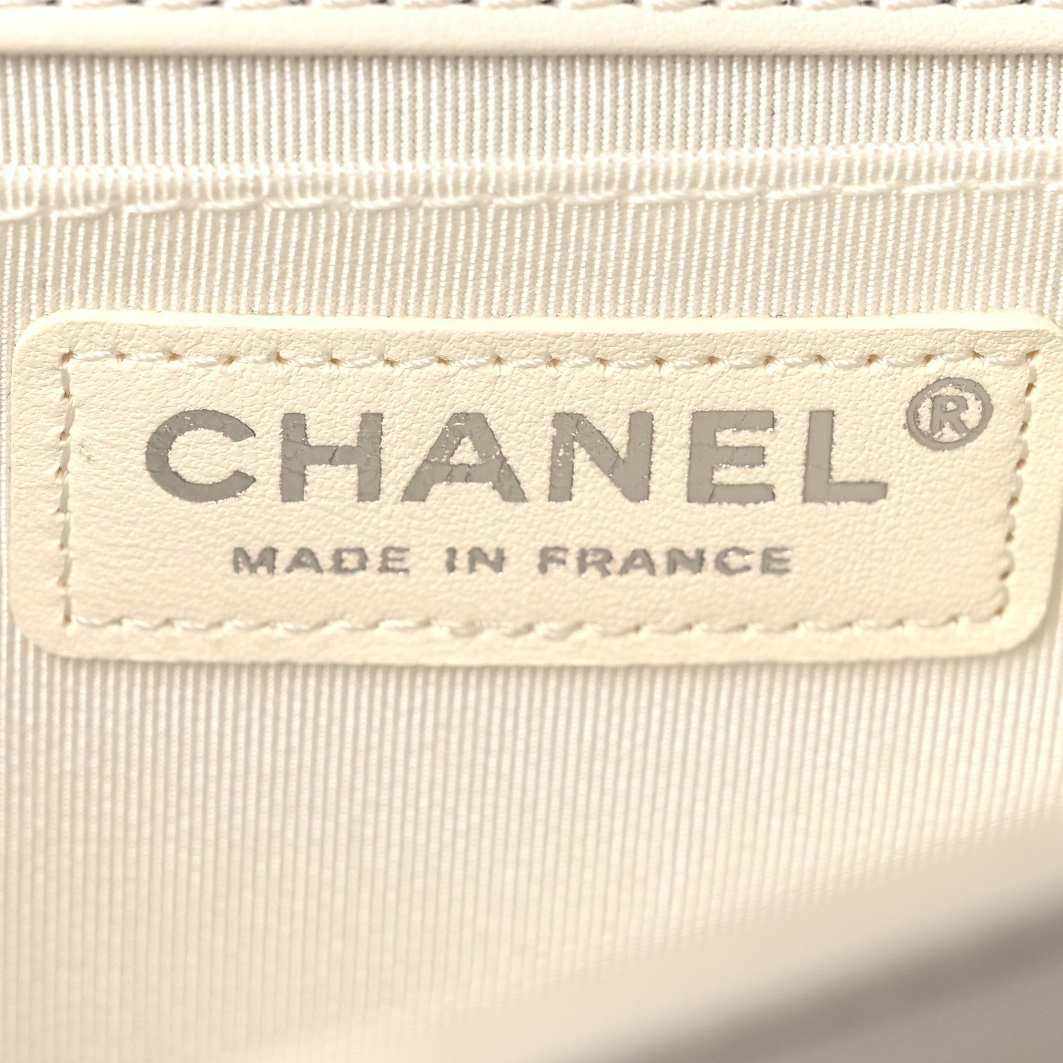 Calfskin Quilted Medium Boy Flap White