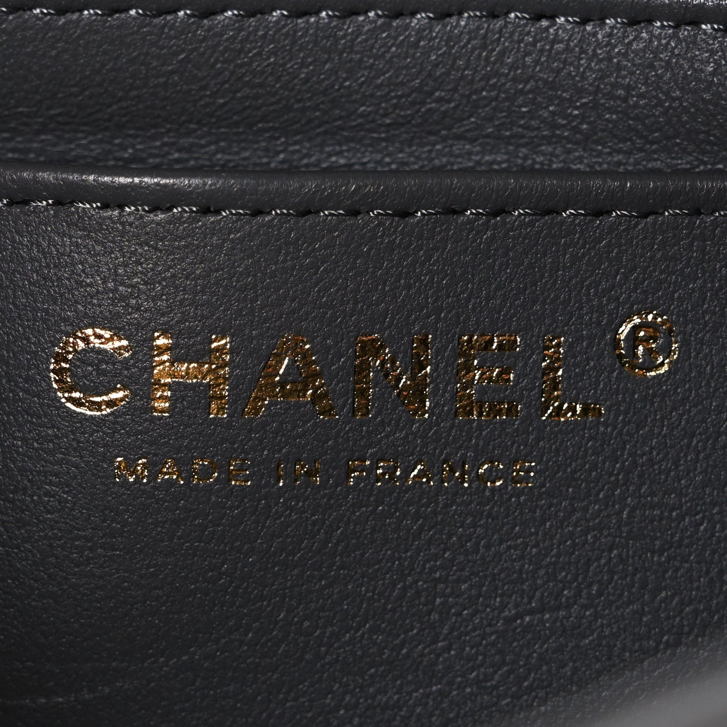 Lambskin Quilted Mini Rectangular Flap Dark Grey