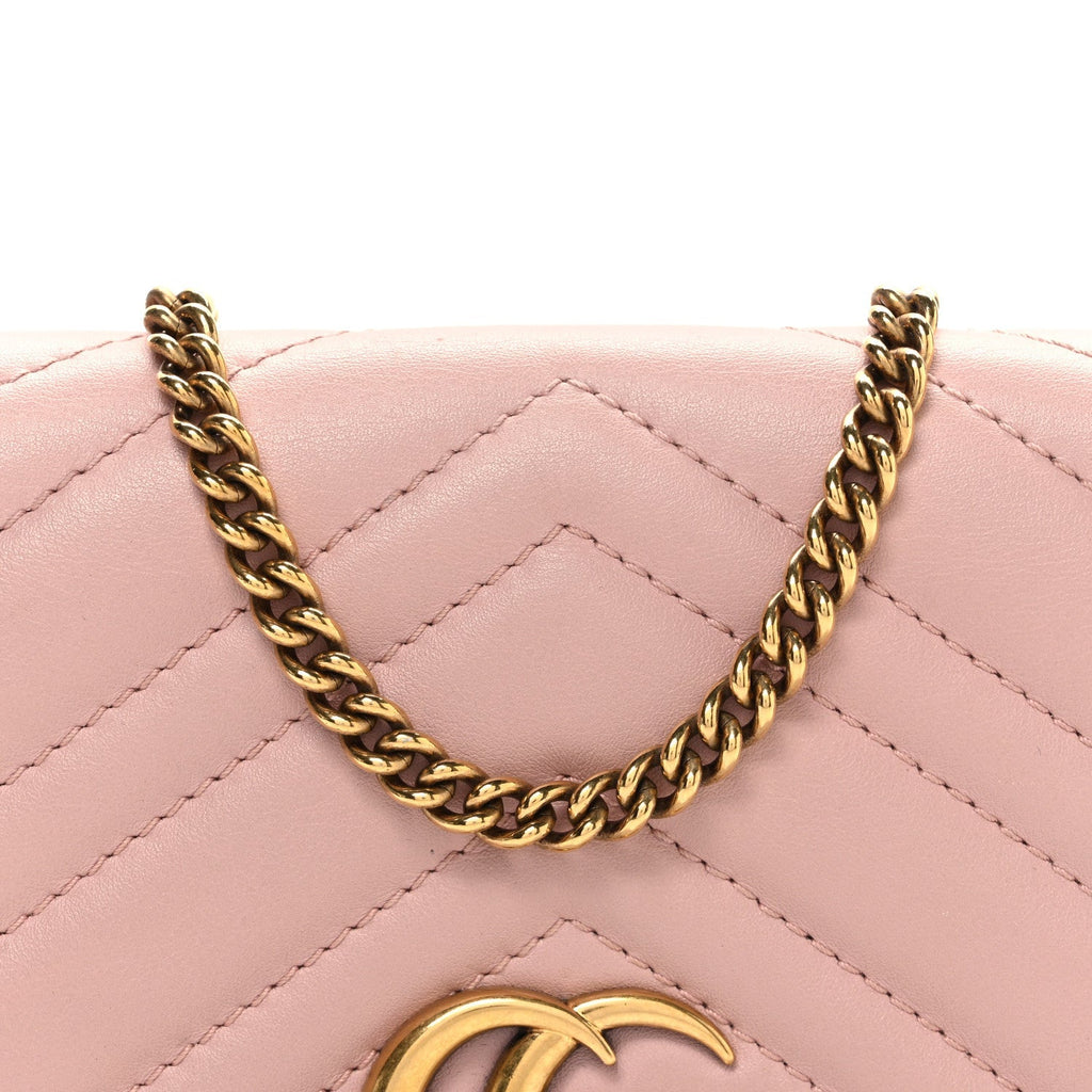 Calfskin Matelasse GG Marmont Mini Bag  Perfect Pink