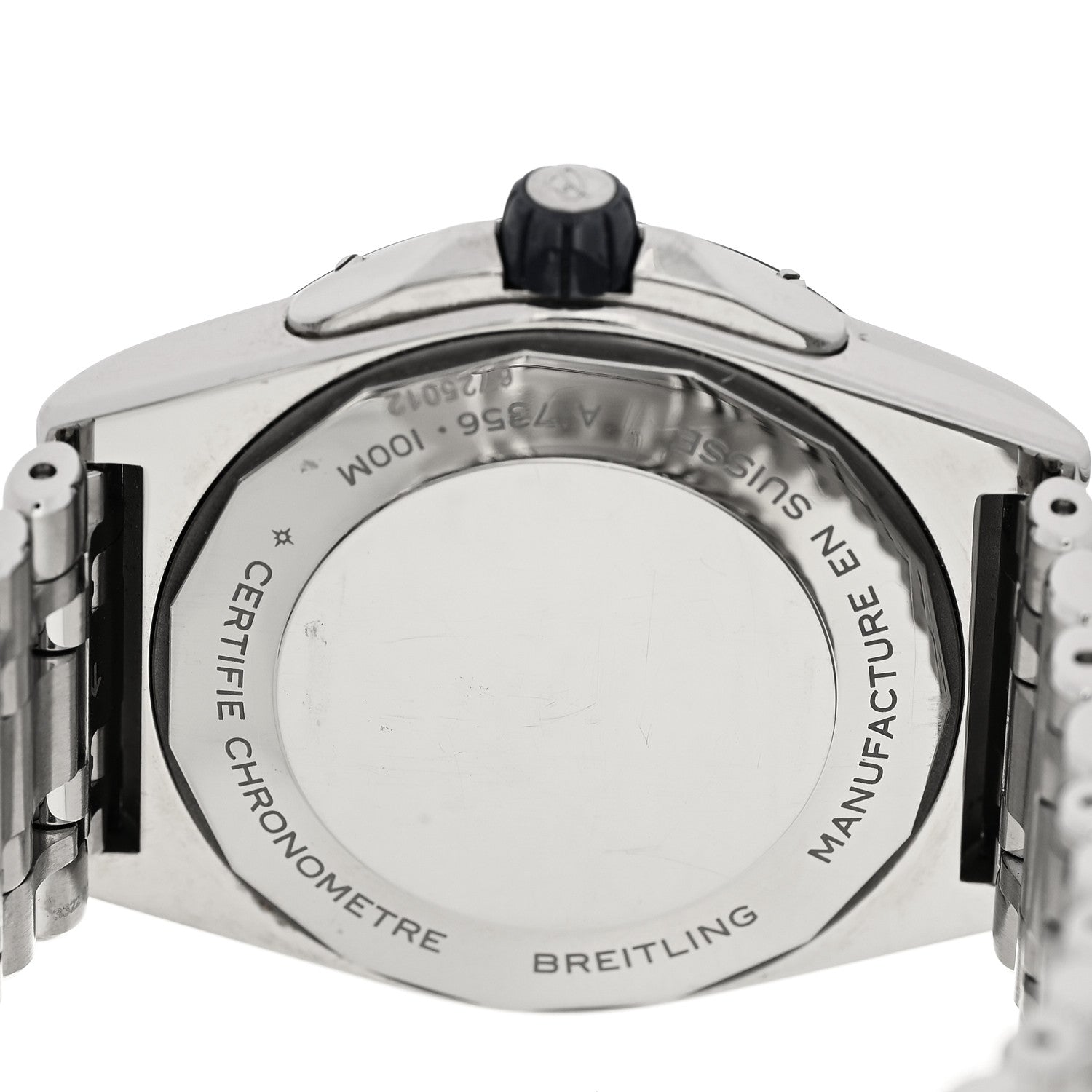 Stainless Steel Diamond Bezel 38mm Chronomat Automatic Watch Ice Blue A17356