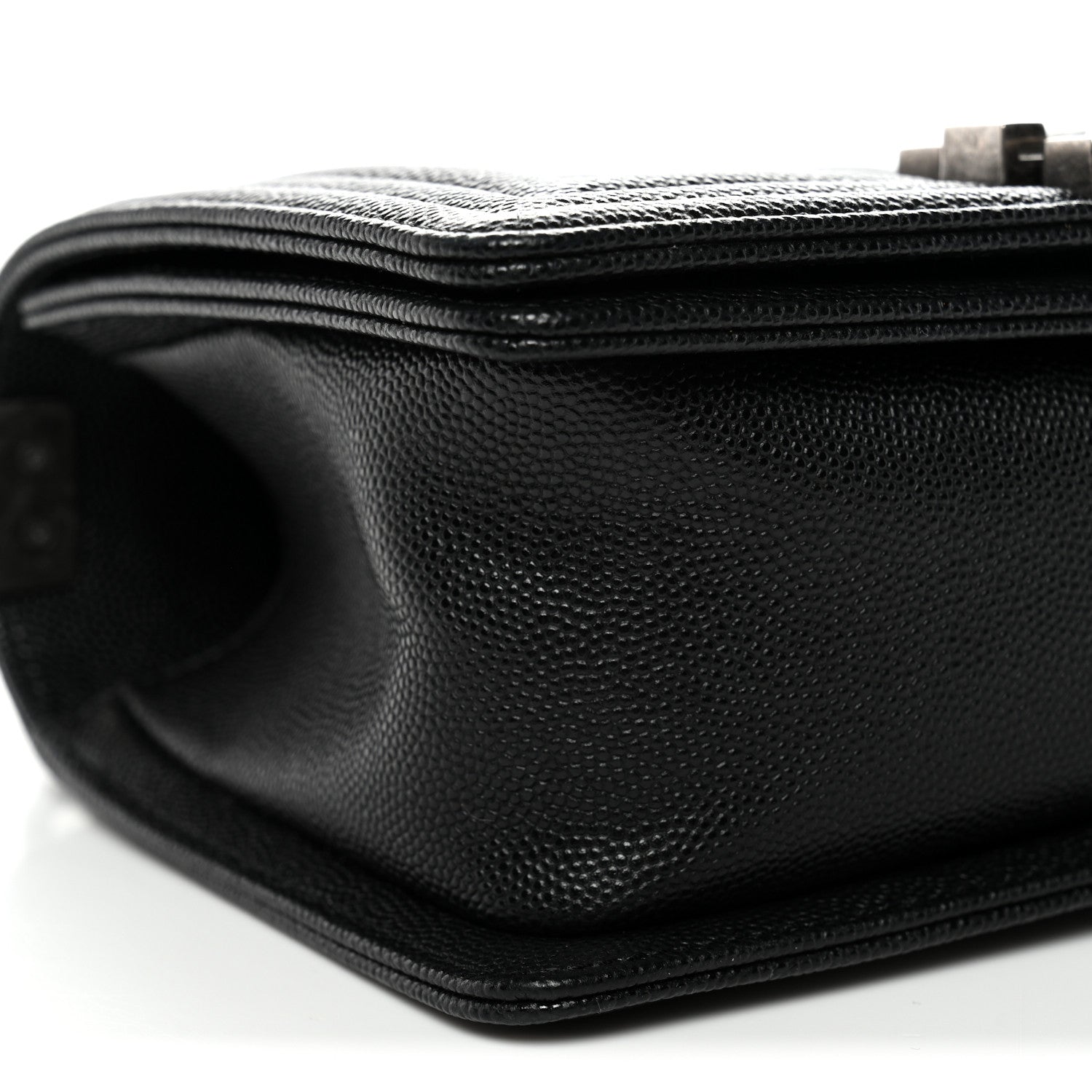 Caviar Quilted Small Boy Flap Black