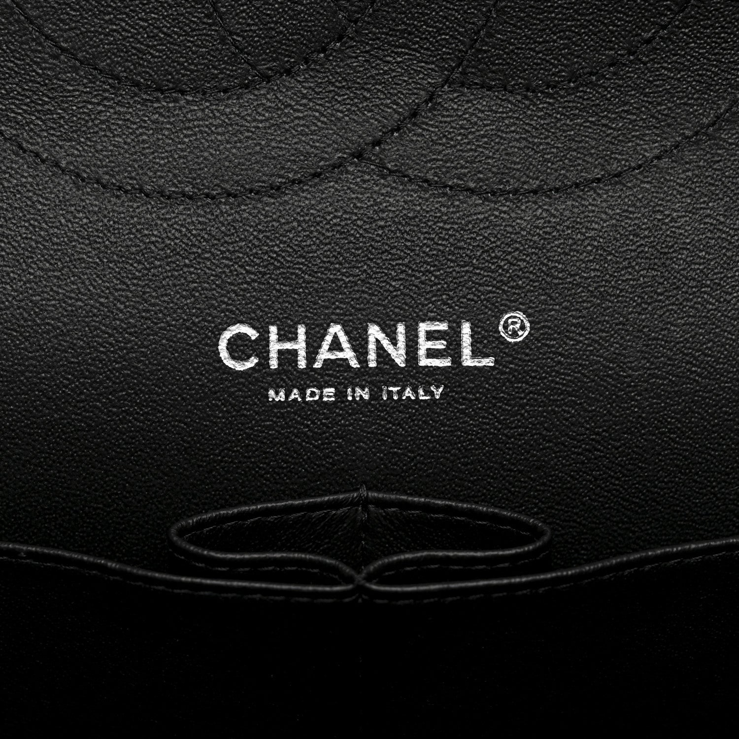 Patent Quilted Jumbo Double Flap Black