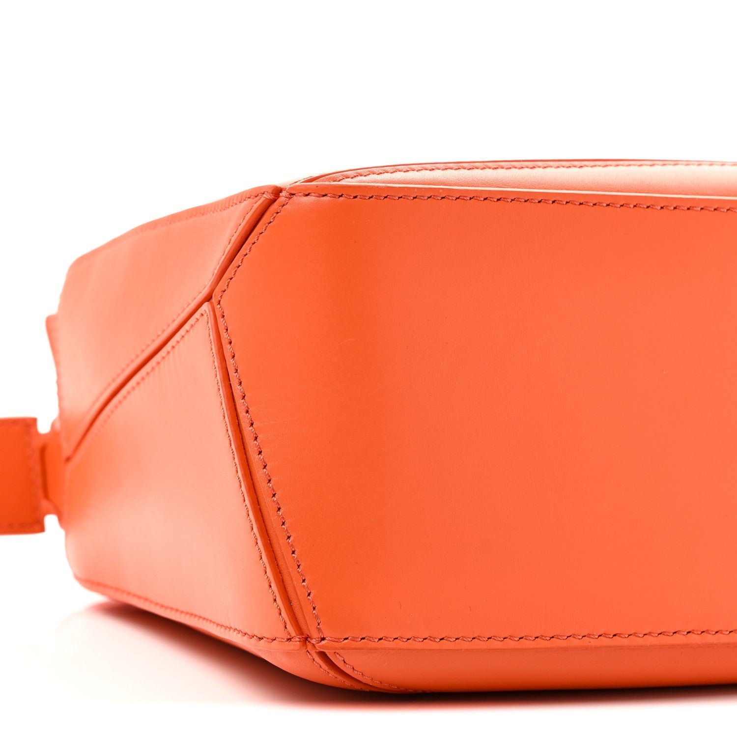 Satin Calfskin Small Puzzle Bag Orange