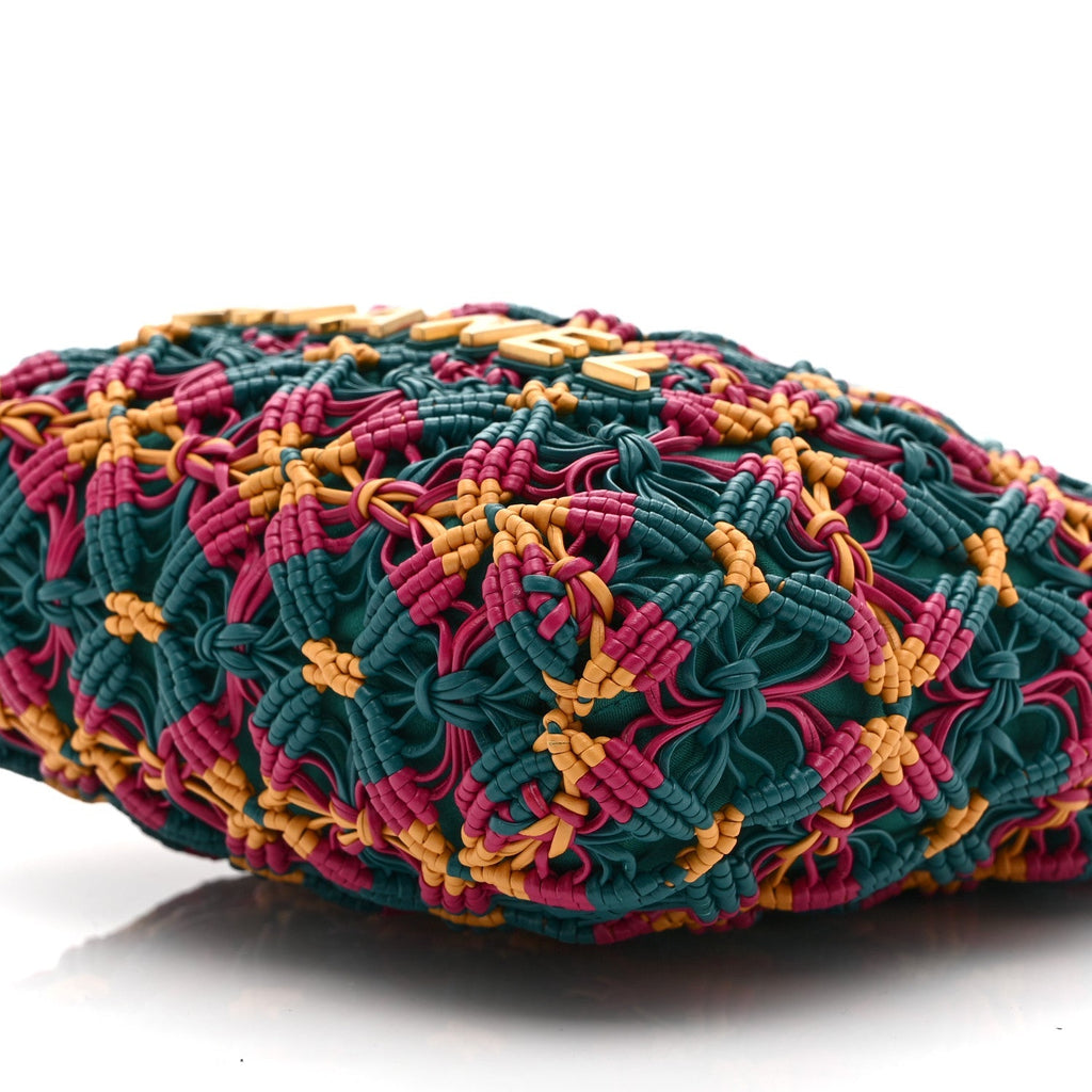 Calfskin Macrame Mini Chanel 22  Green Purple Yellow