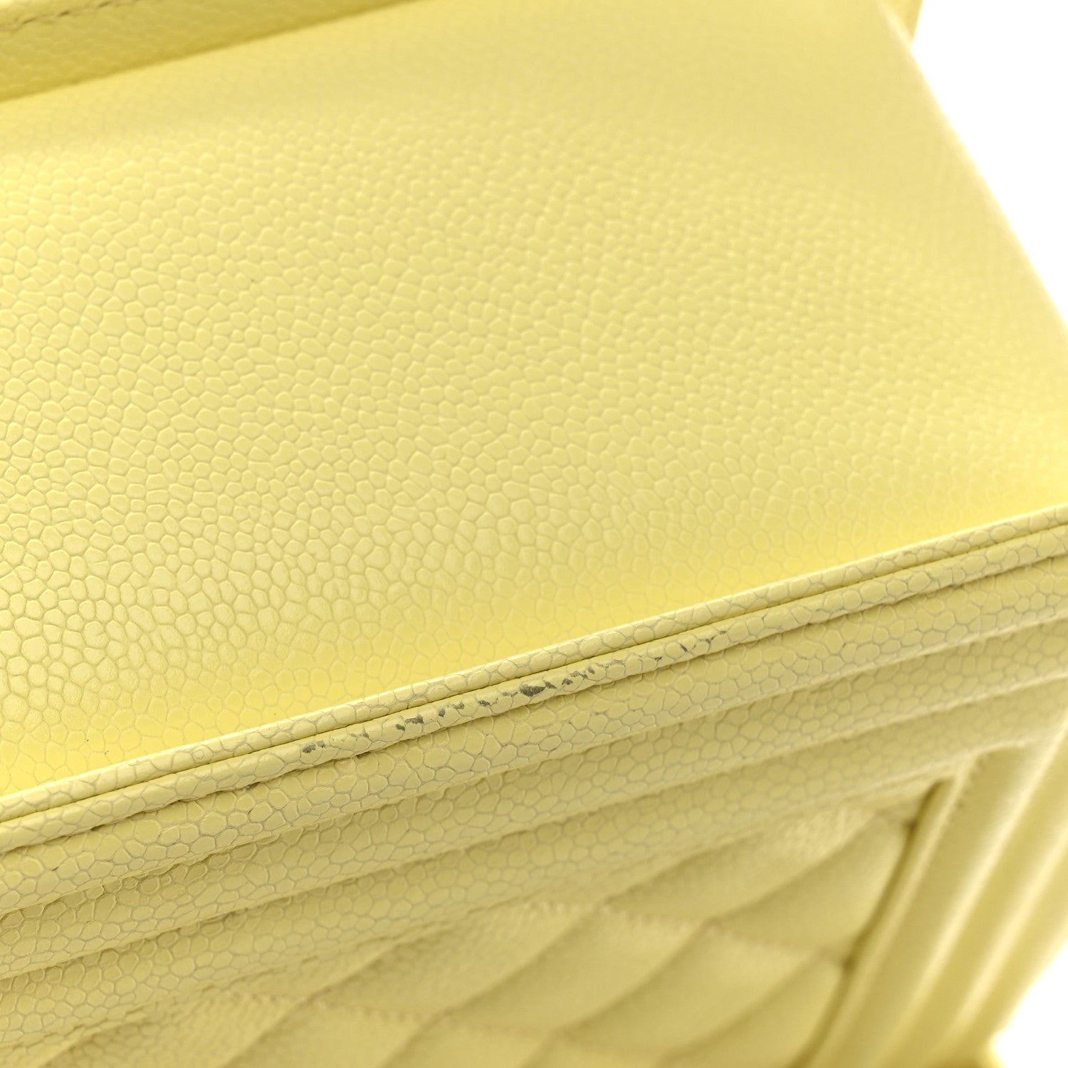 Caviar Quilted Medium Boy Flap Yellow
