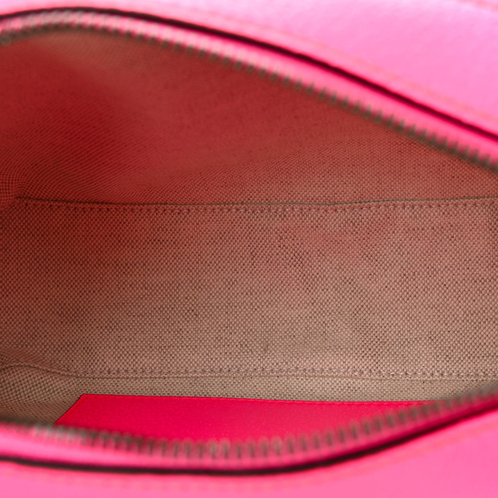 GG Supreme Monogram Textured Dollar Calfskin Web Ophidia Small Crossbody Bag Beige Ebony Fuchsia
