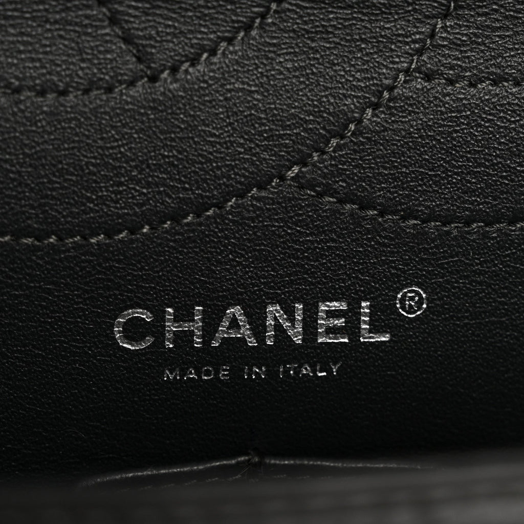 Aged Calfskin Quilted 2.55 Reissue 227 Flap Dark Grey