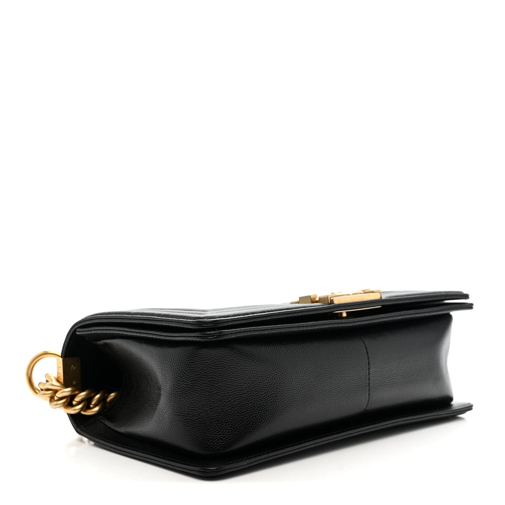 Caviar Quilted Medium Boy Flap Black