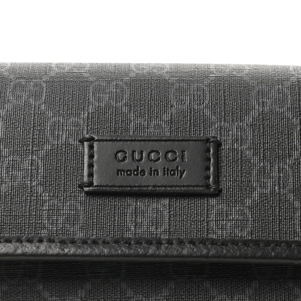 GG Supreme Monogram Web Slim Belt Bag Black Grey